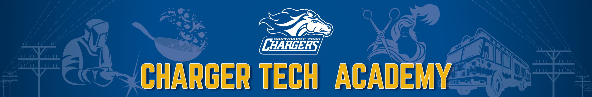 Charger Tech Academy graphic with mascot