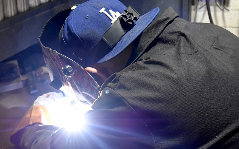 Welder welding