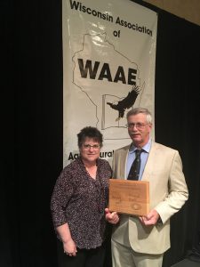 Ed Ruff and wife, Barbara, at WAAE awards banquet on May 29, 2016.