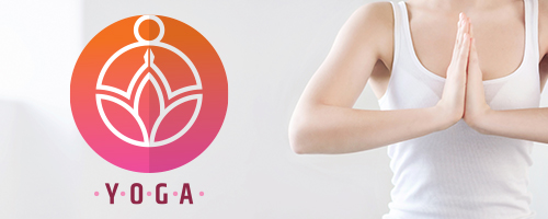 Yoga symbol and pose