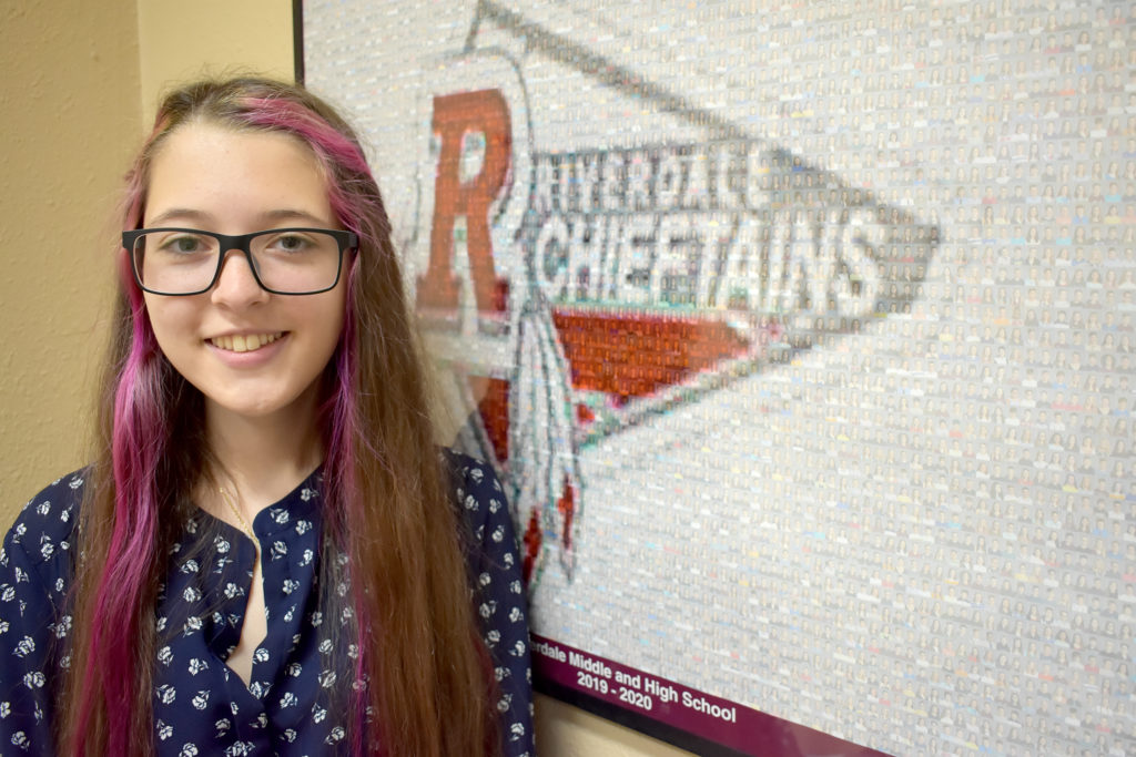 Close up of female smiling