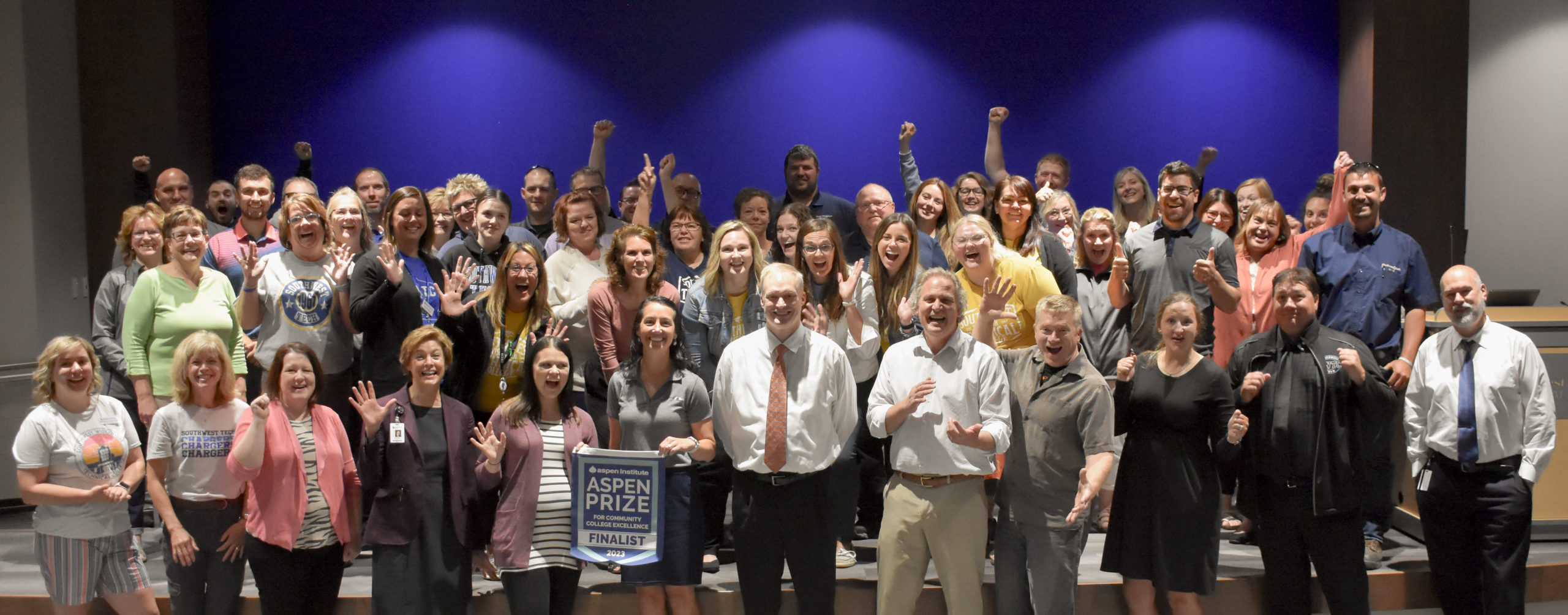 Southwest Tech Staff celebrating being Aspen Prize finalists