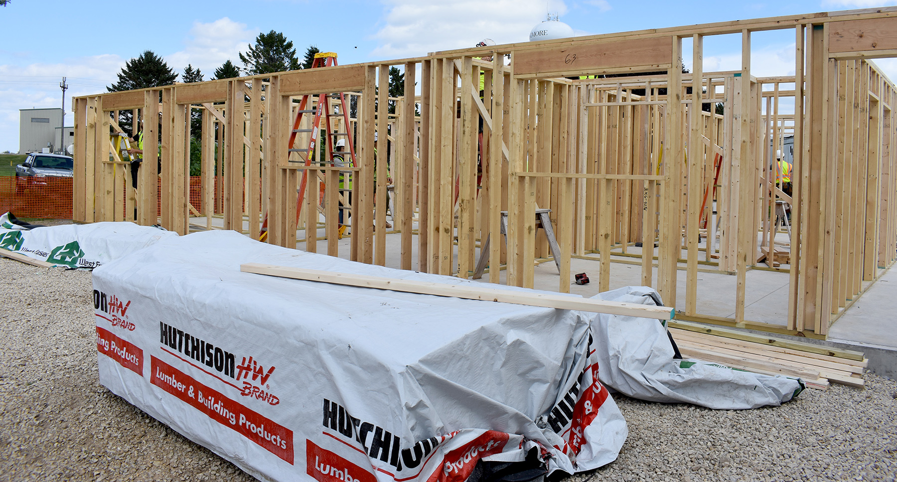 Image for Building Trades - Carpentry students back at it with duplex build article