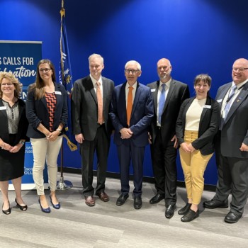 Governor Evers with Southwest Tech staff