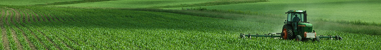 Agriculture - tractor spraying field