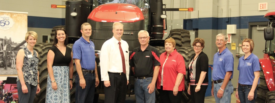 Staff Showcasing a New Case IH Tractor