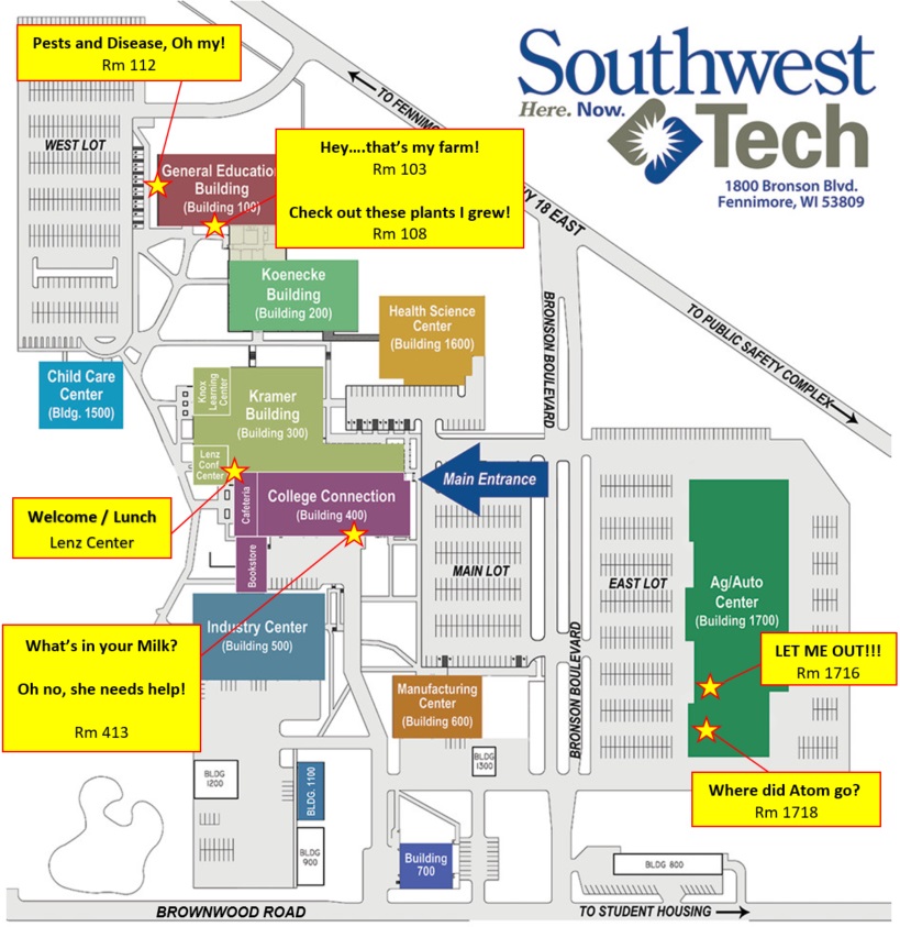 Campus map with session locations